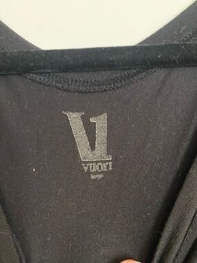 Vuori Black V-Neck Shirt with Subtle Logo